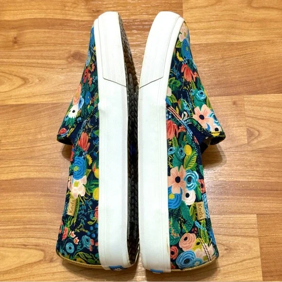 Keds Women's 8W Vibrant Floral Garden Slip-On Sneakers Shoes Sanitized Excellent - Picture 8 of 11